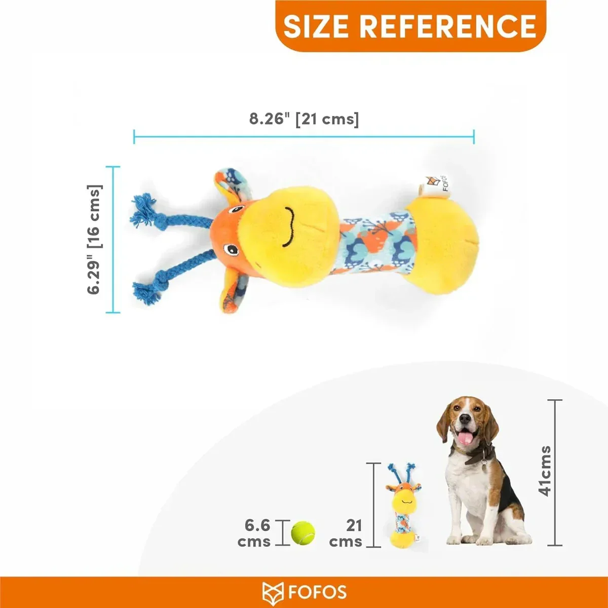 FOFOS Giraffe Puppy Plush Teething Toy - Image 3