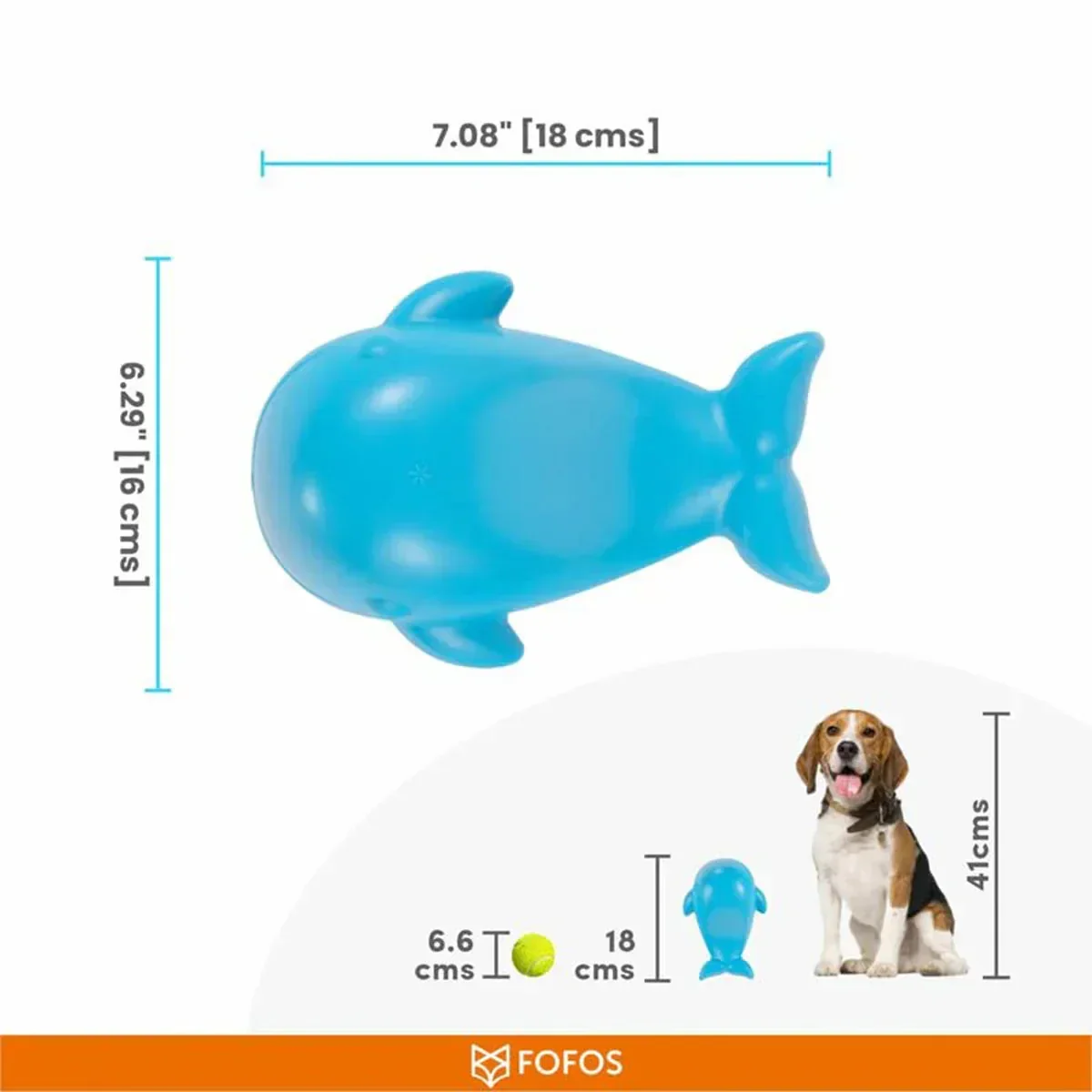 FOFOS Ocean Animal Chewing Squeaky Whale - Image 6