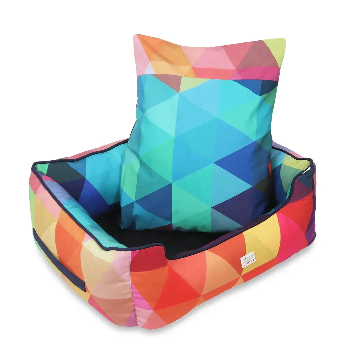 ZL Colourful Angular Lounger Dog Bed - Image 3