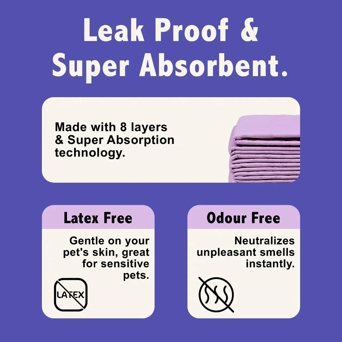 Purple Tails Pet Training Pads - 50 Pads - Image 3
