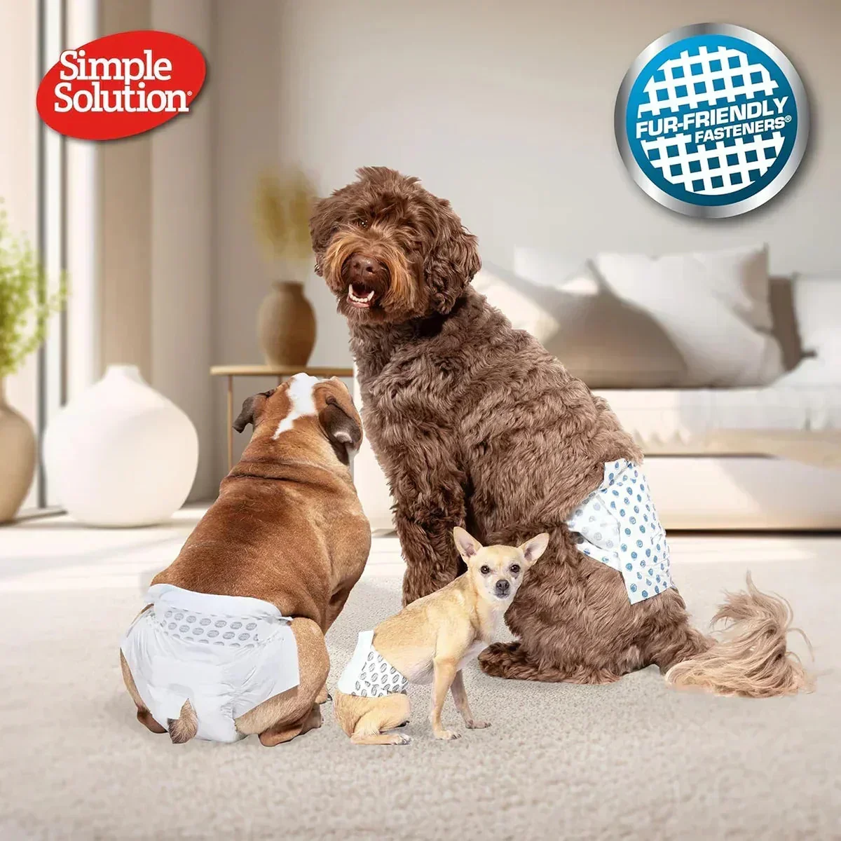 Simple Solution Disposable Diapers for Dogs - XS - 23-36cm - 12 Diapers - Image 3