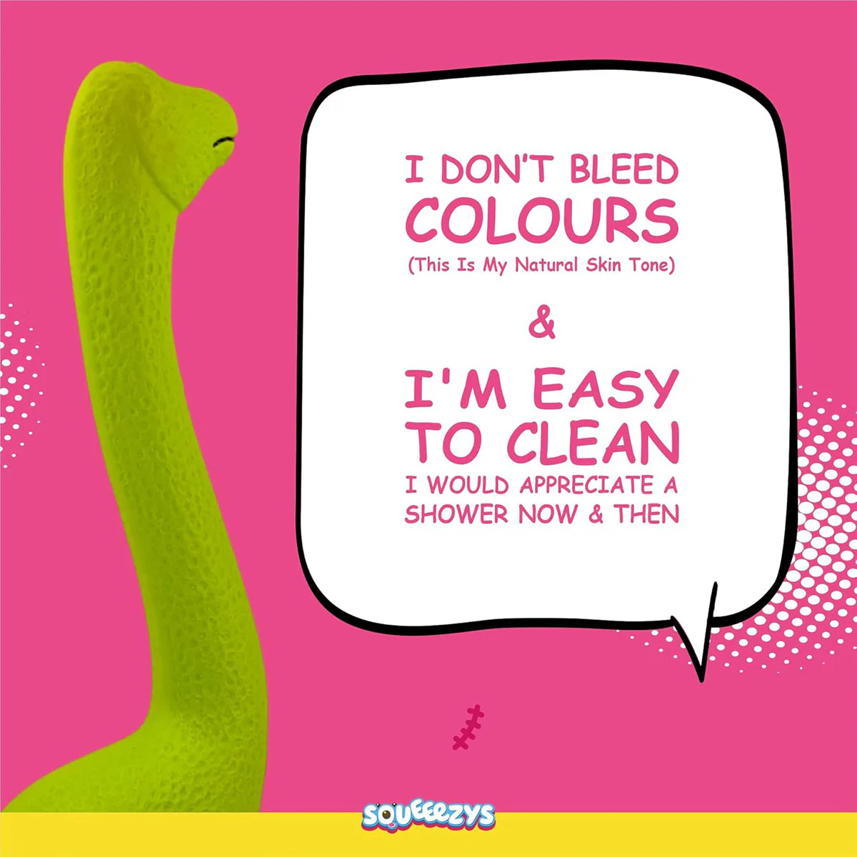 Squeeezys Latex Dino Dog Toy - Green - Image 5