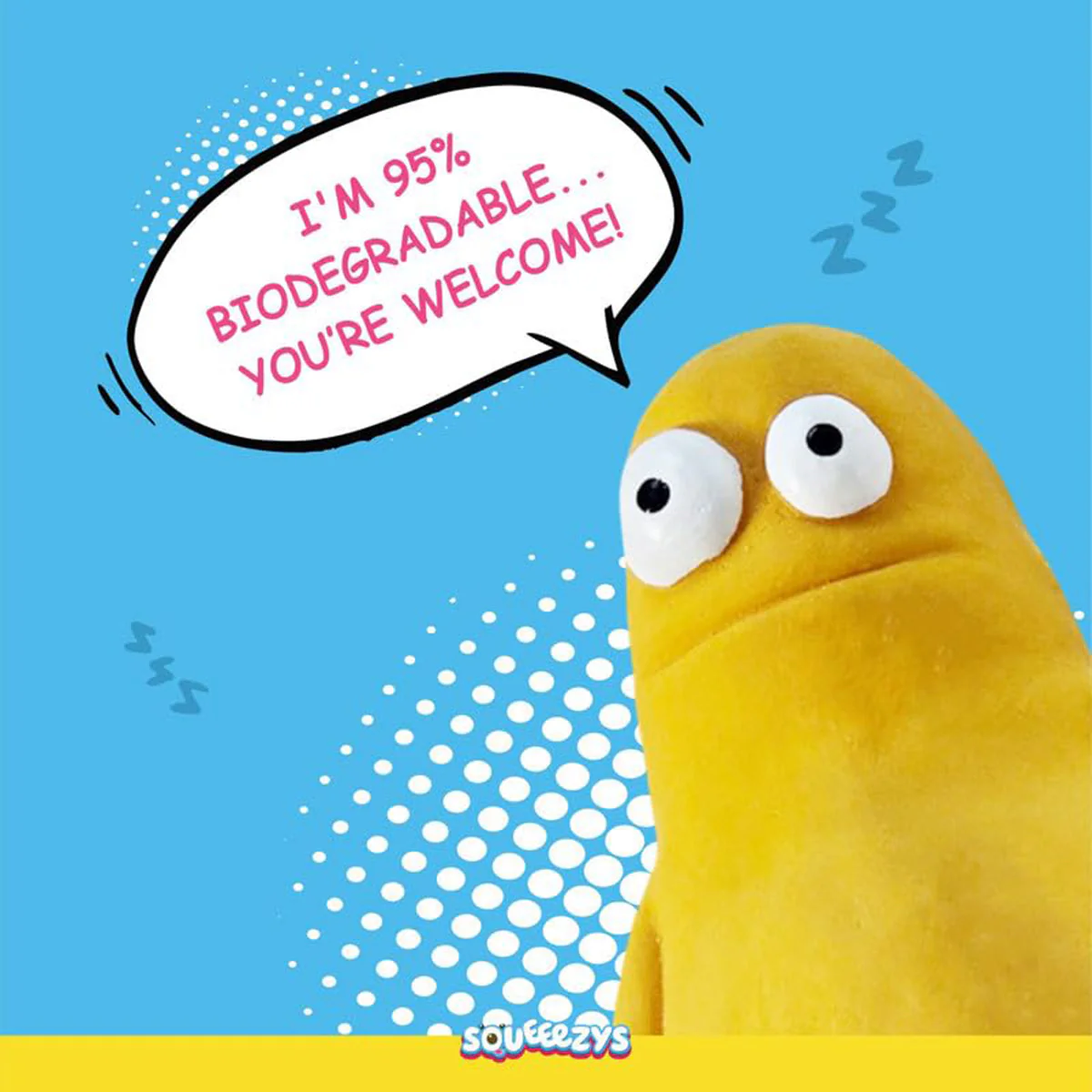 Squeeezys Latex Monster Brother Dog Toy - Yellow - Image 4