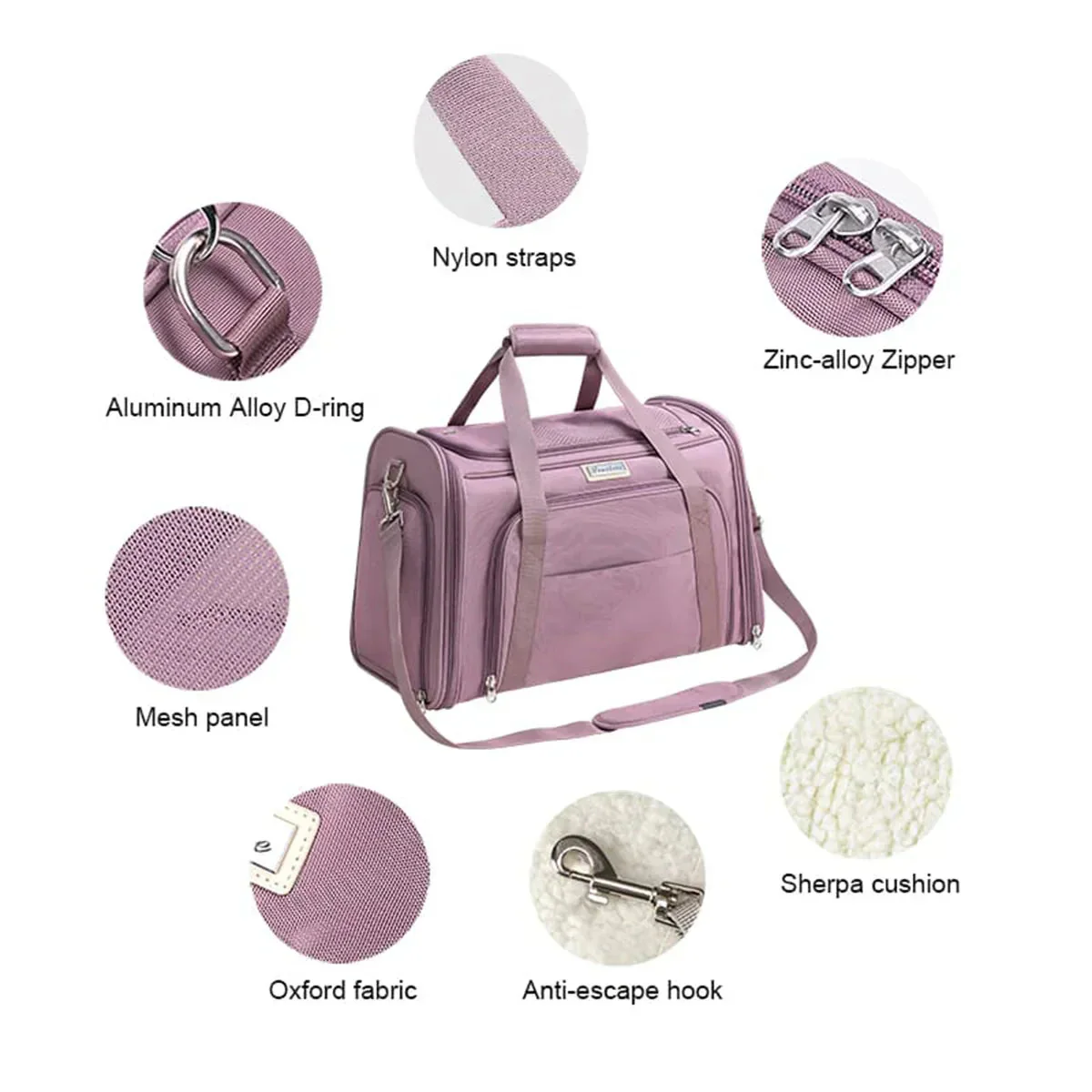 Truelove 3 Side Expandable Duffle Carrier - Wistful Mauve - Image 3