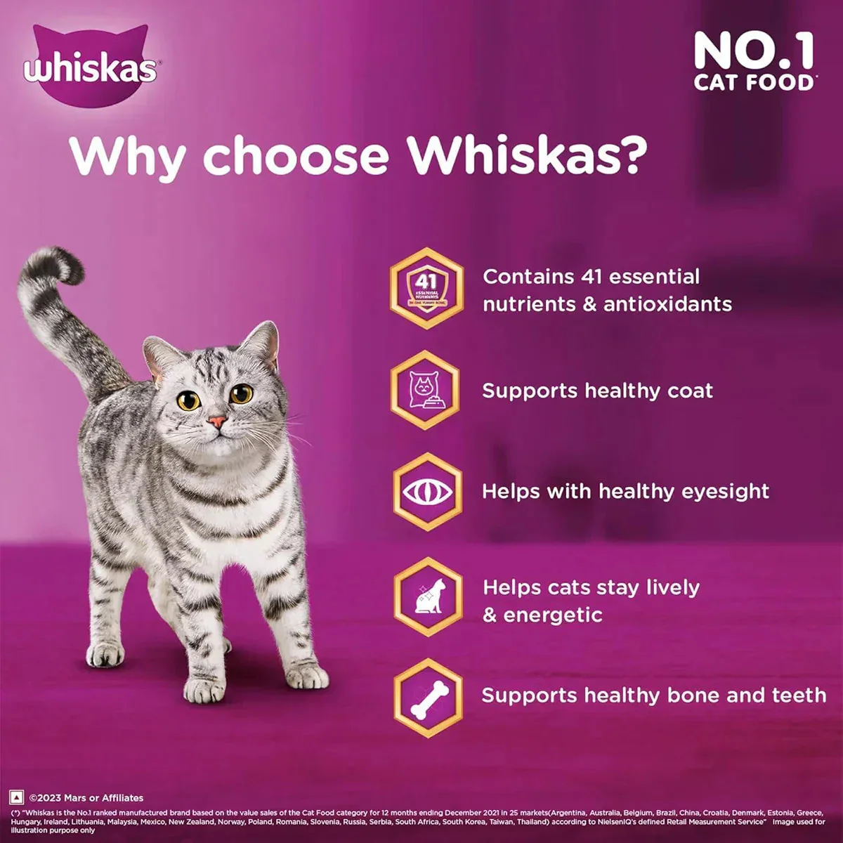 Whiskas Chicken Dry Cat Food - All Breed Adult (+1 year) - Image 6
