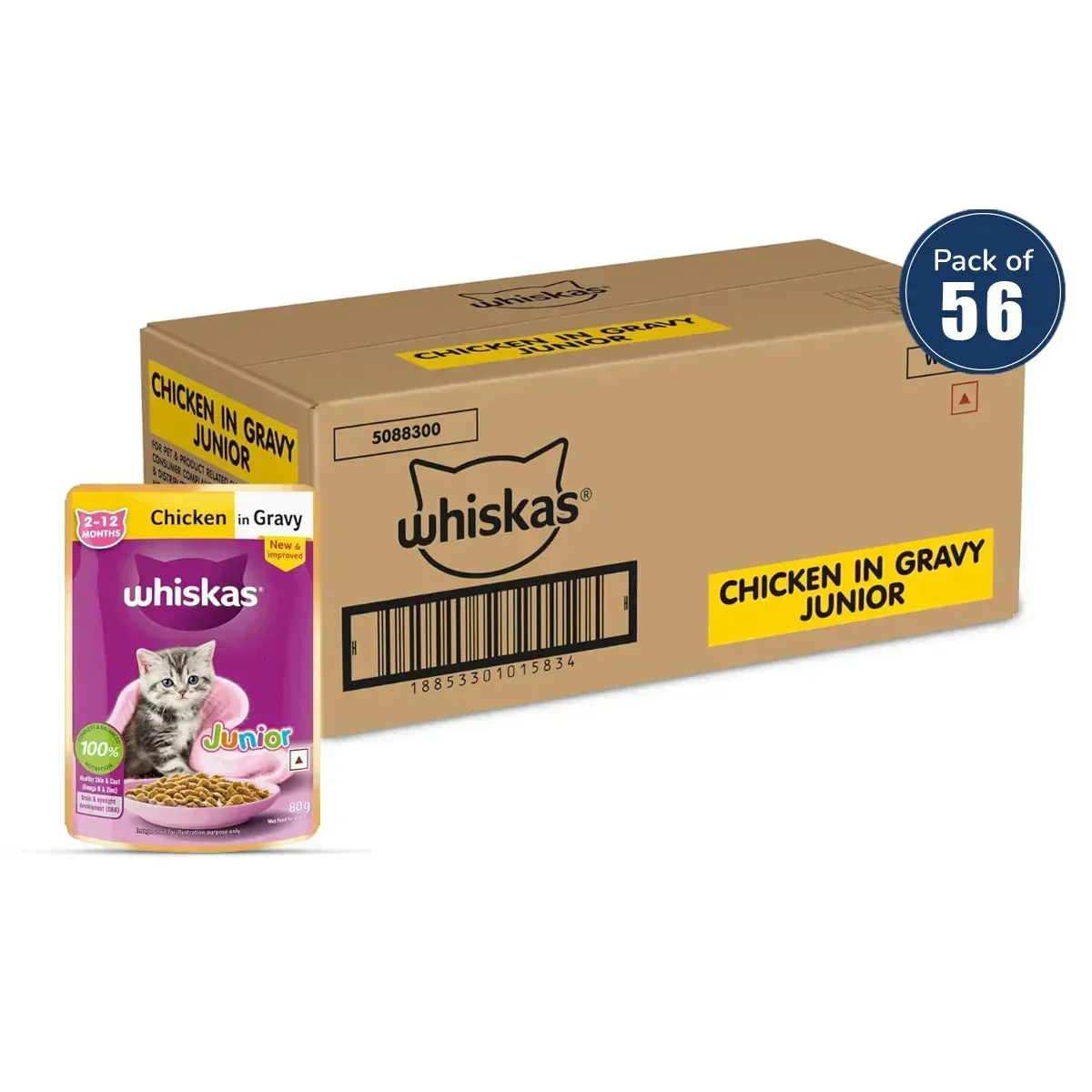Whiskas Chicken in Gravy Wet Cat Food - All Breeds Kitten (2-12 months) - Image 4