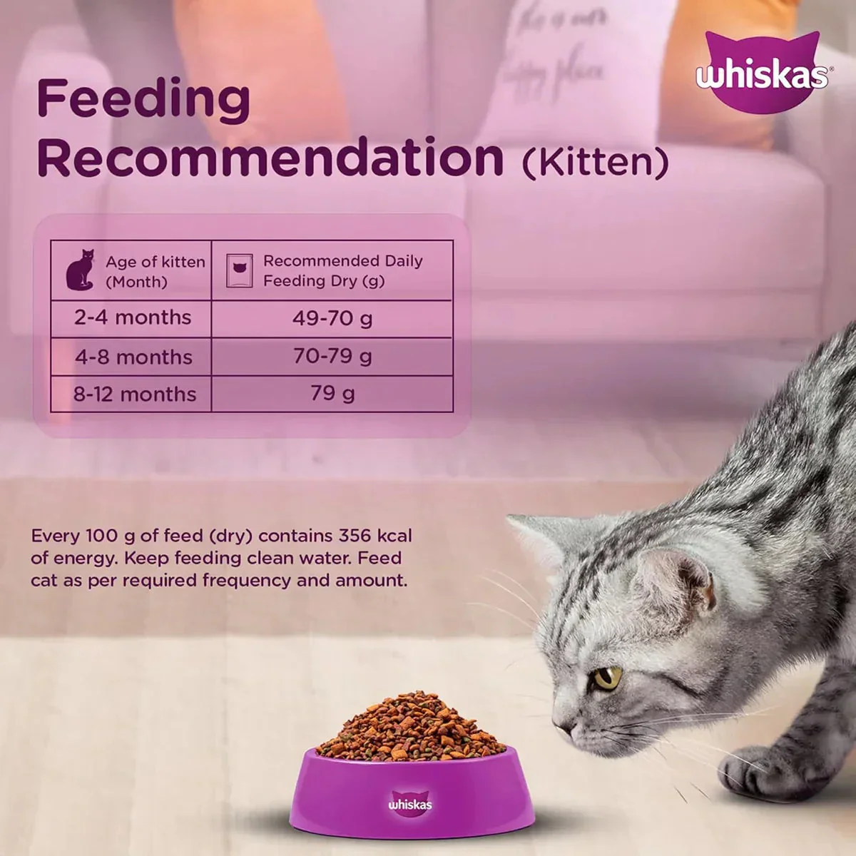 Whiskas Kitten (2-12 months) Mackerel Dry Food - 1.1 kg - Image 5