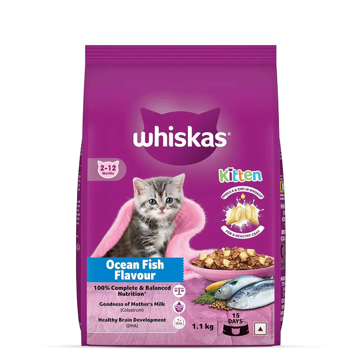 Whiskas Ocean Fish Dry Cat Food - All Breed Kitten (2-12 months) - Image 12