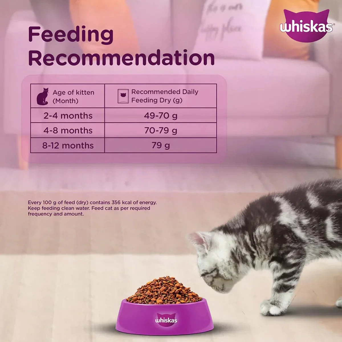 Whiskas Ocean Fish Dry Cat Food - All Breed Kitten (2-12 months) - Image 5