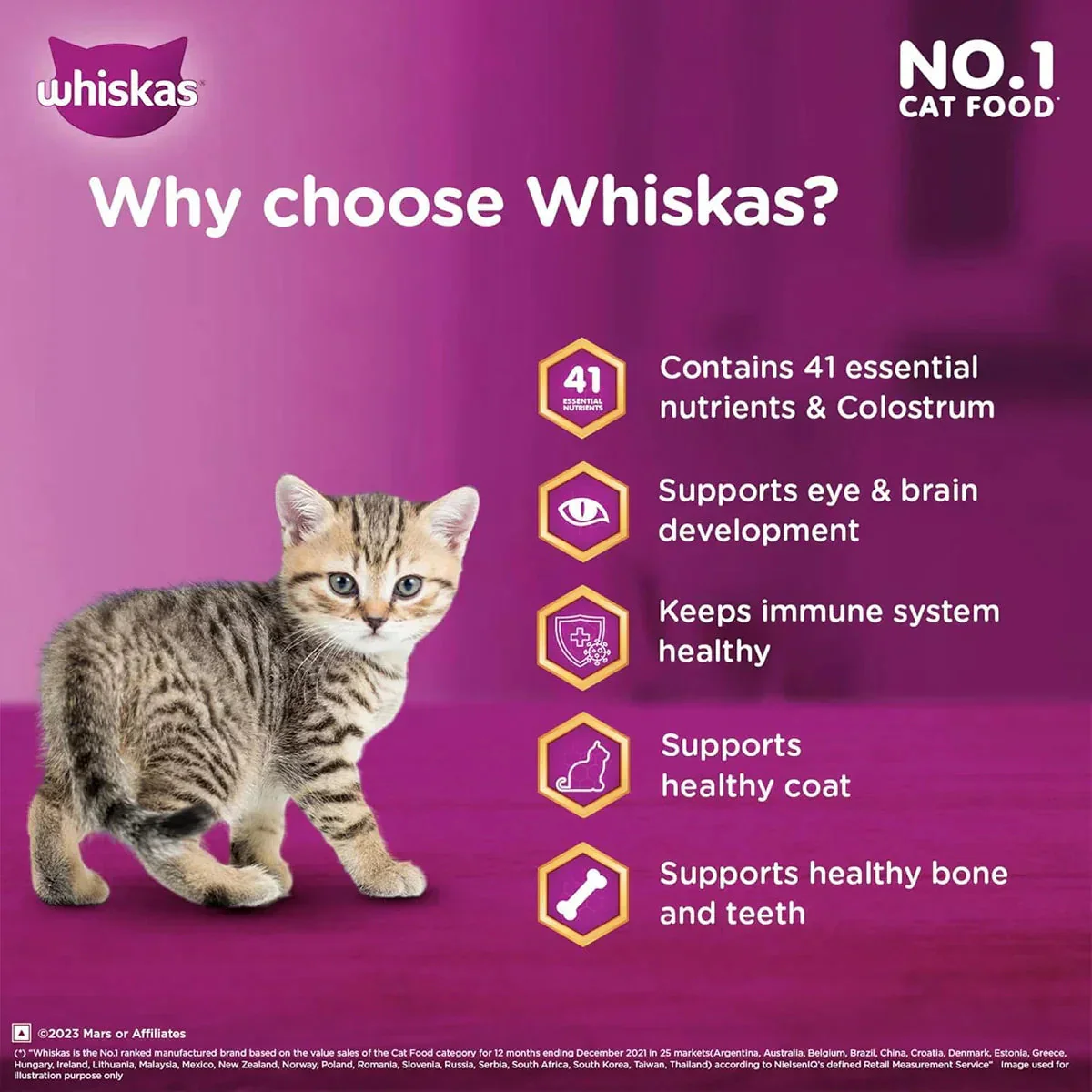 Whiskas Ocean Fish Dry Cat Food - All Breed Kitten (2-12 months) - Image 6
