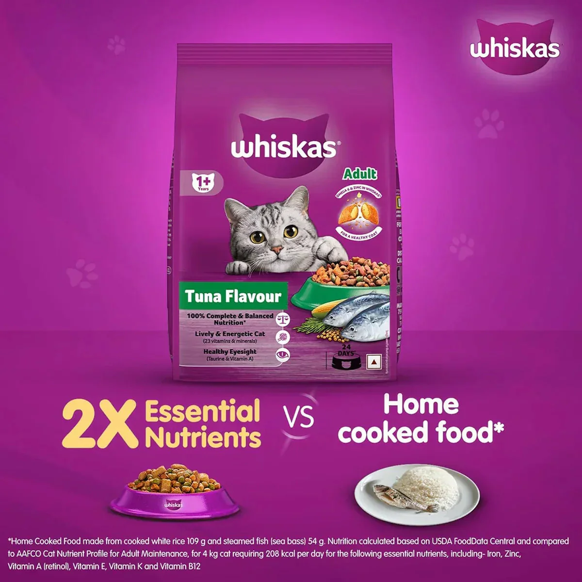 Whiskas Tuna Flavour Dry Cat Food - All Breeds Adult (+1 year) - Image 3
