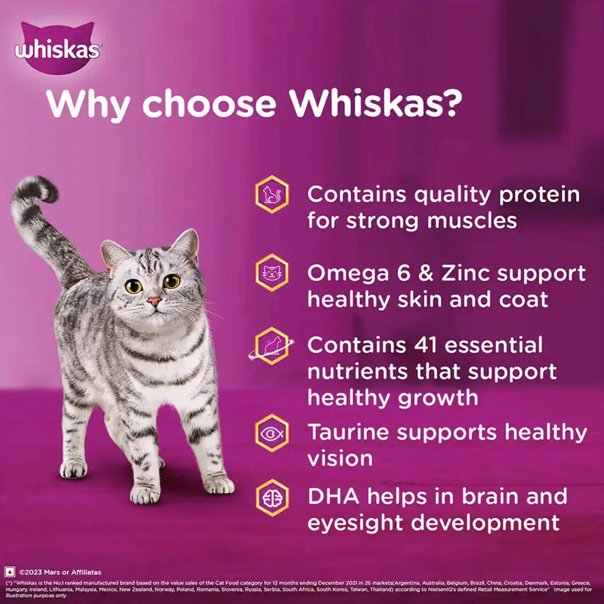 Whiskas Tuna in Jelly Wet Cat Food - All Breeds Kitten (2-12 months) - 14 Pouches (14 x 85g) - Image 4