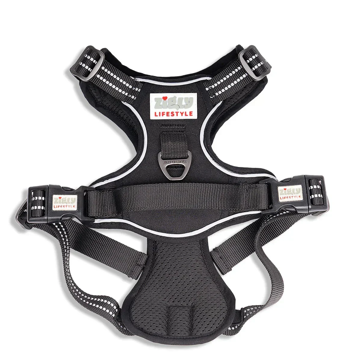 ZL Shadow Guard Adjustable Padded Dog Harness Black - Image 10