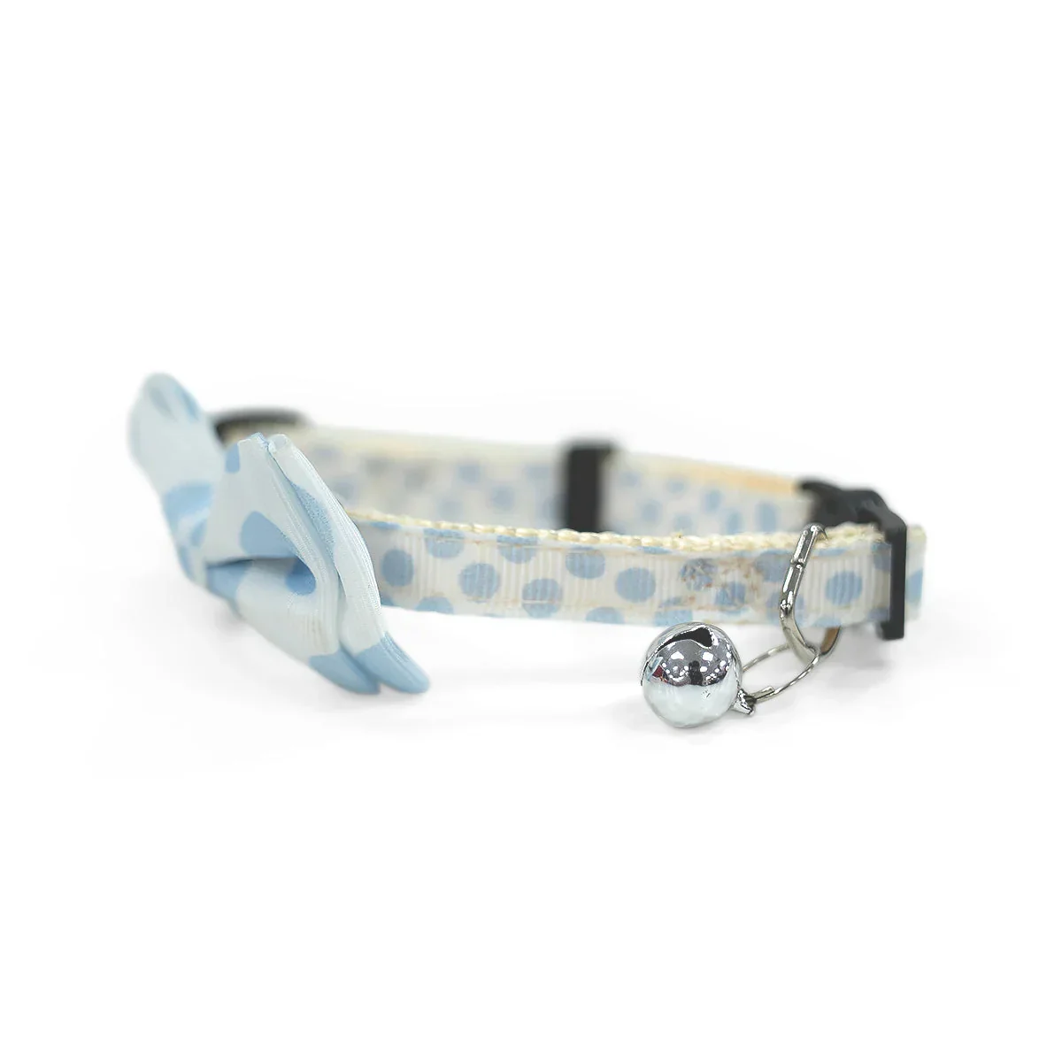 ZL Blueberry Dot Bell & Bow Cat Collar - Image 5