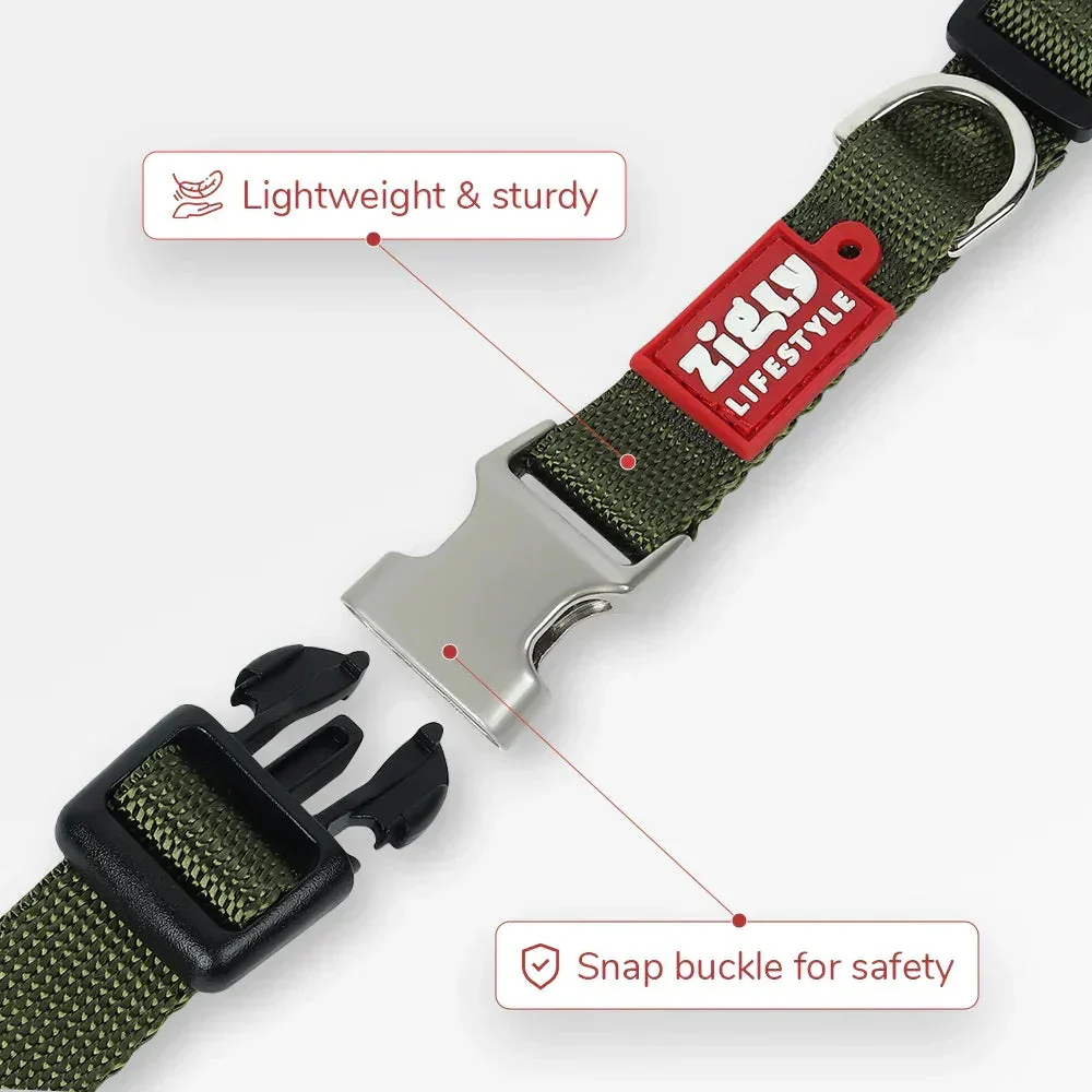 ZL Classic Olive Green Dog Collar - Image 4