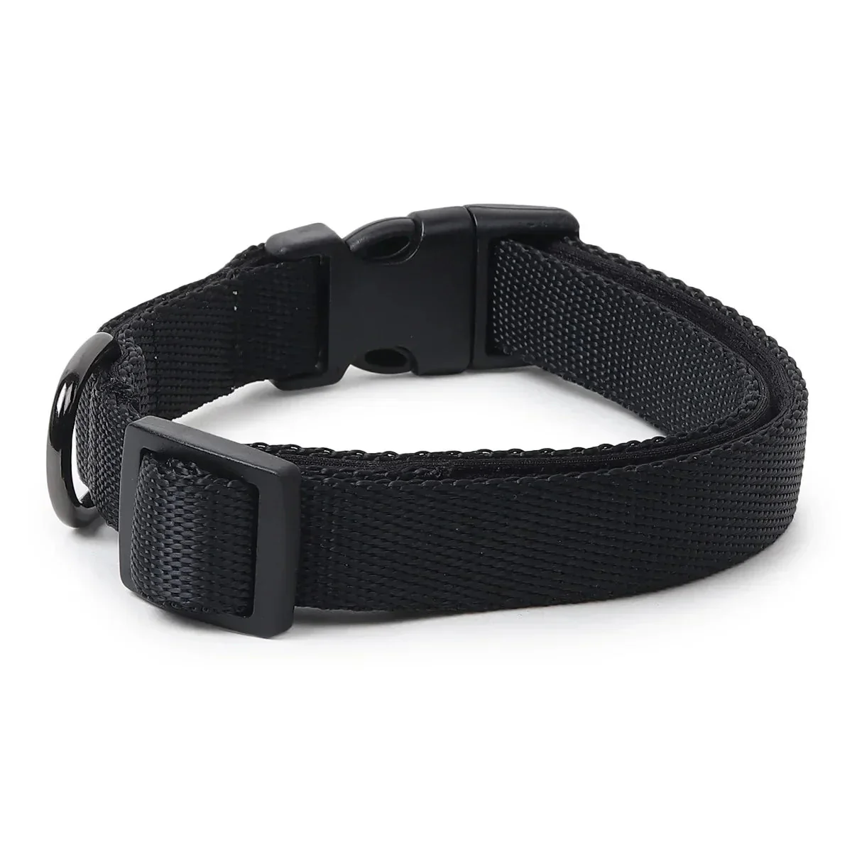 ZL Classic Padded Dog Collar - Black - Image 4