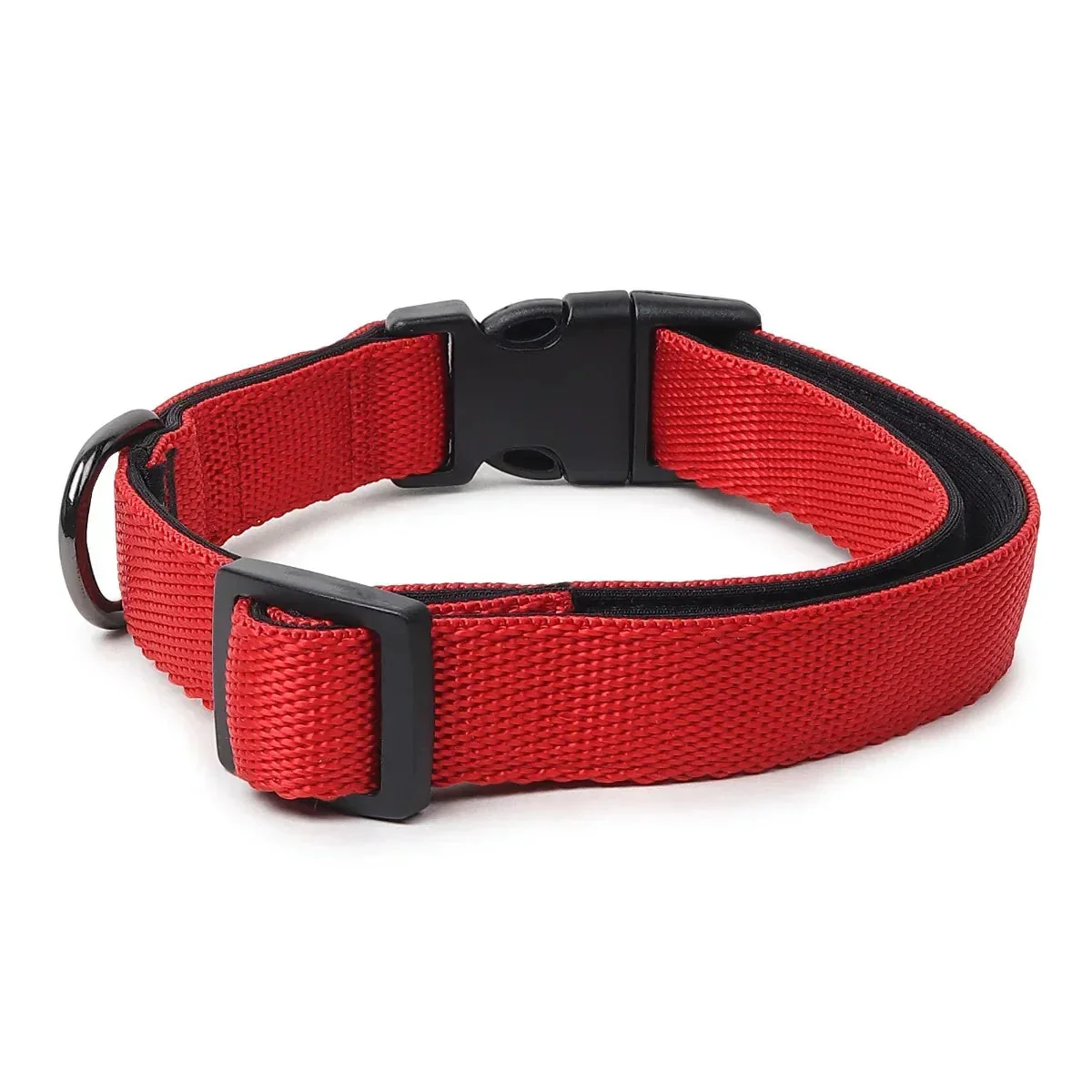 ZL Classic Padded Dog Collar - Red  - Image 3