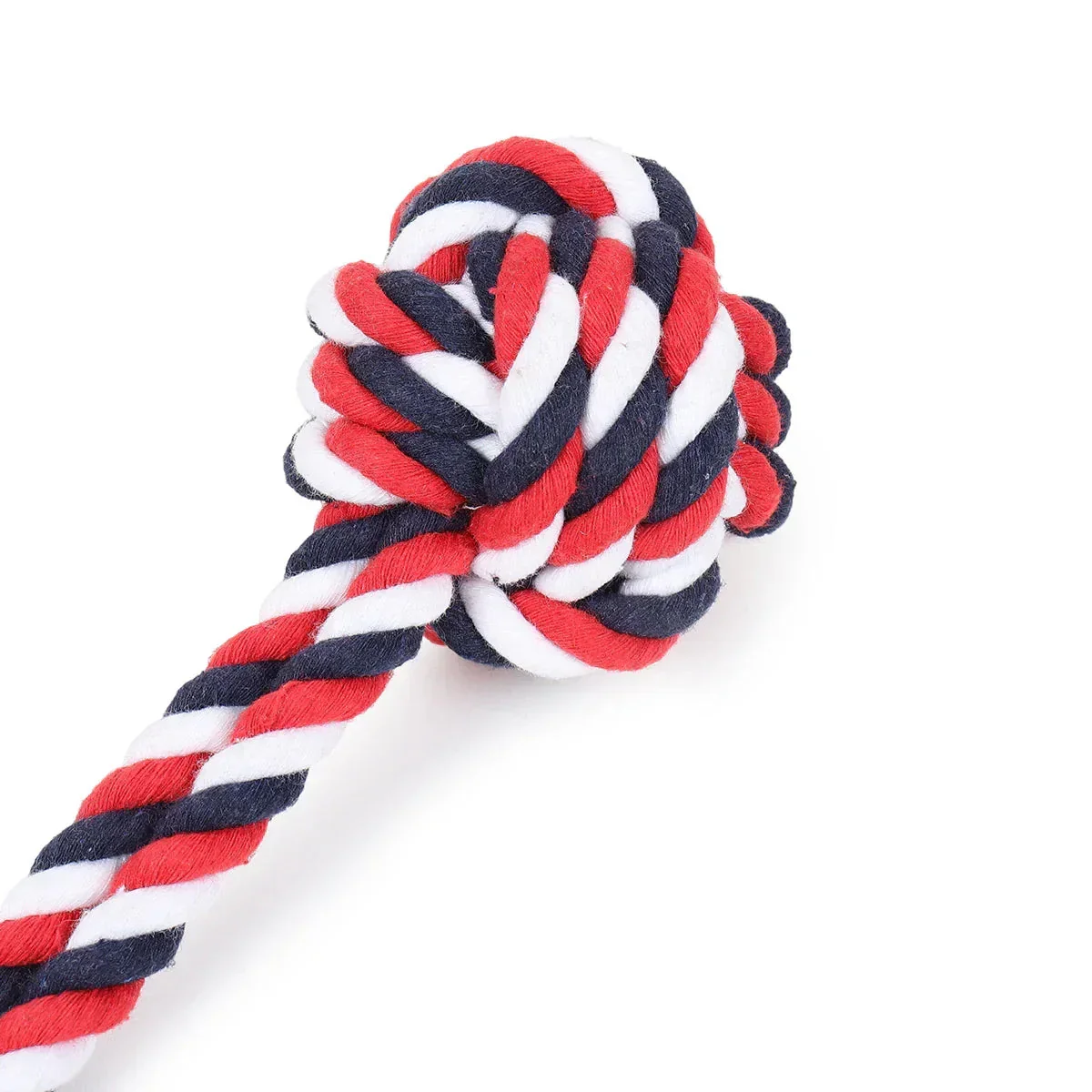 ZL Cotton Ball with Handle Rope Toy - Medium  - Image 3