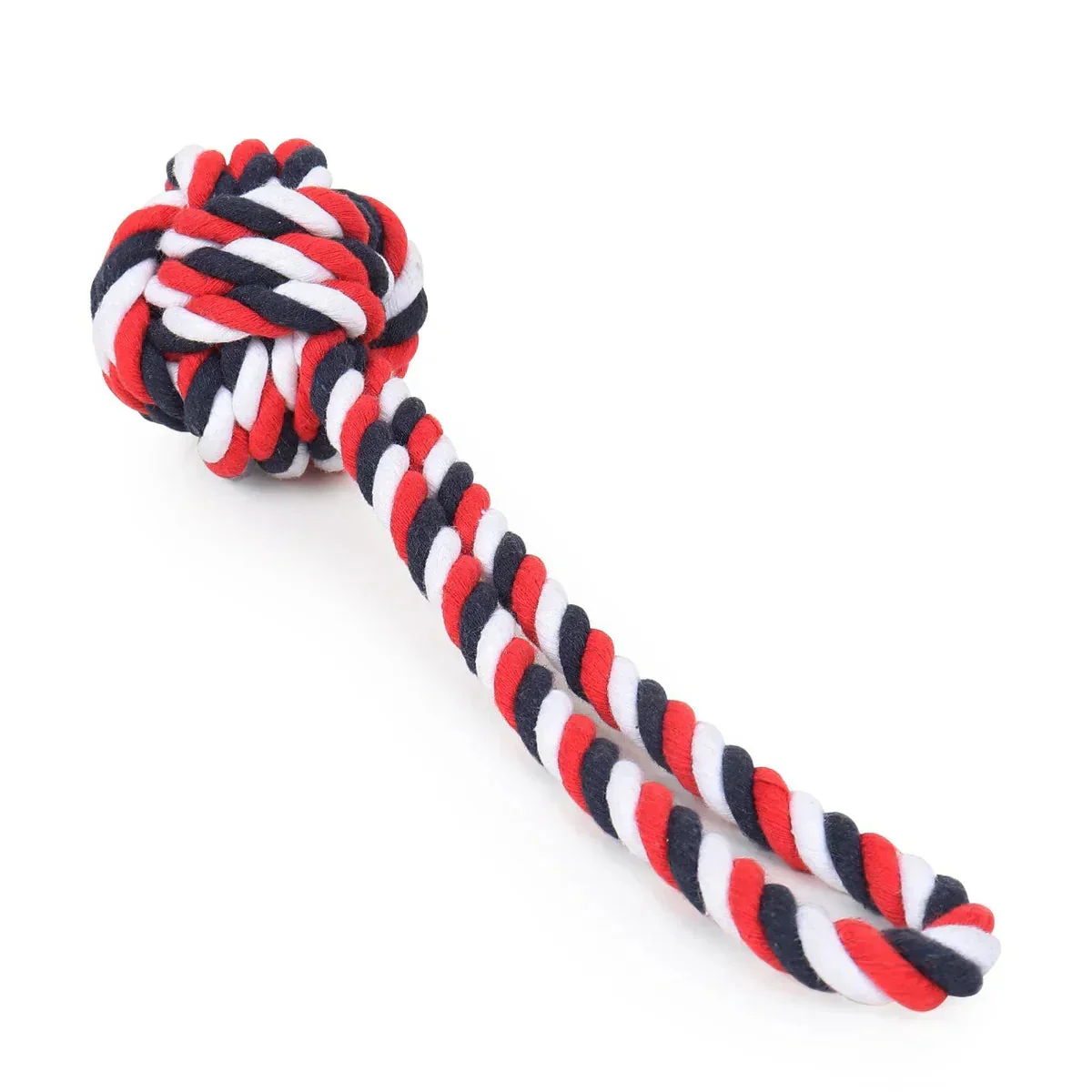 ZL Cotton Ball with Handle Rope Toy - Medium  - Image 4