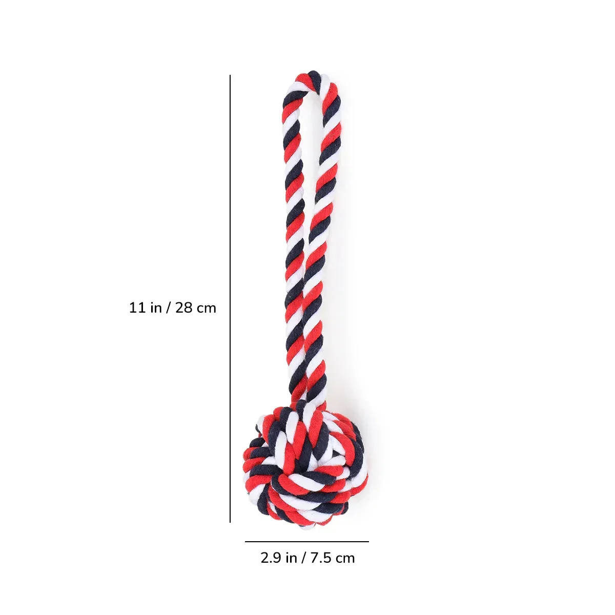 ZL Cotton Ball with Handle Rope Toy - Medium  - Image 5
