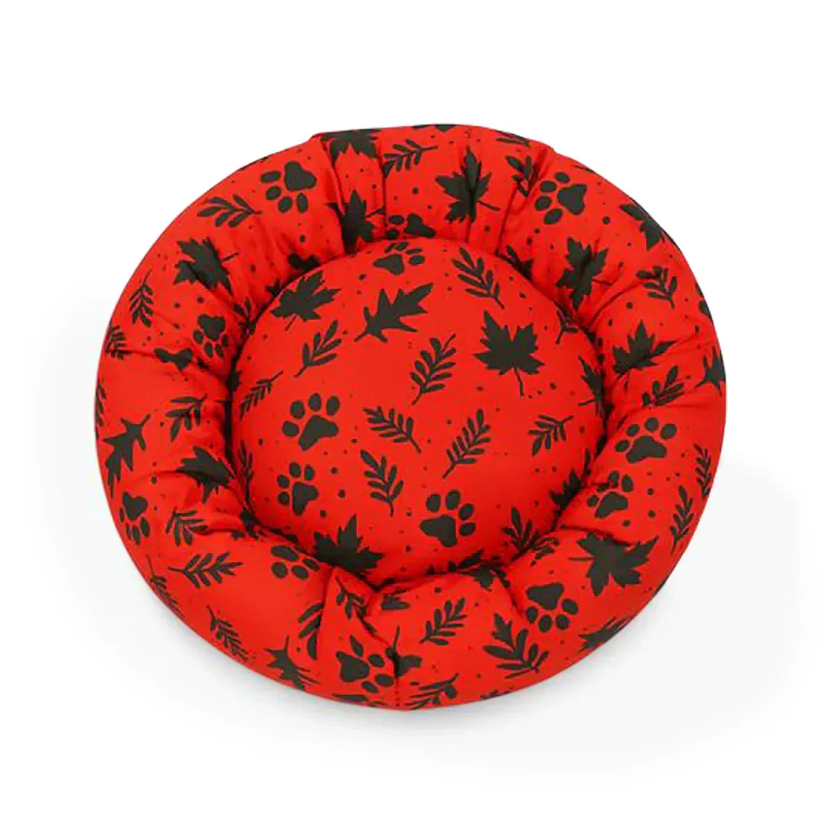 ZL Forest Leafy Doughnut Cat/Puppy Bed - Orange - Image 4