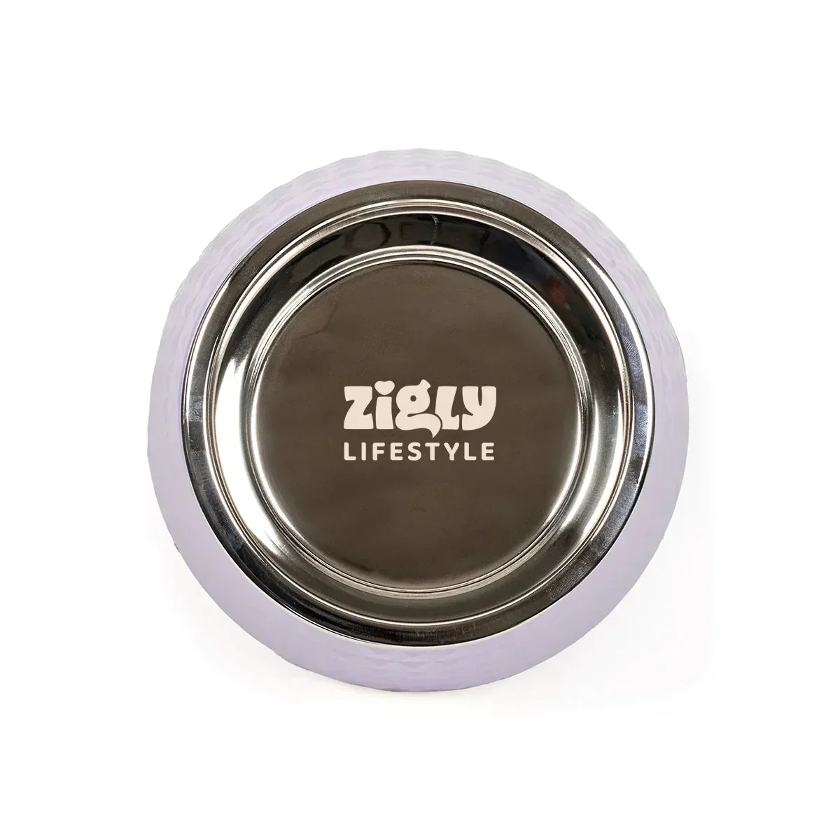 ZL Retro Pyramid Lavender Melamine Dog Bowl - Image 3