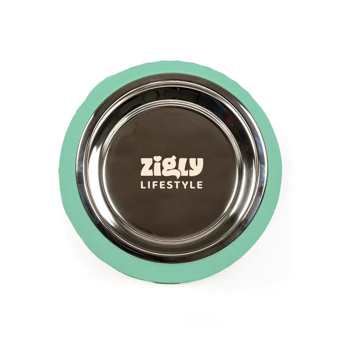 ZL Retro Pyramid Sage Melamine Dog Bowl - Image 3