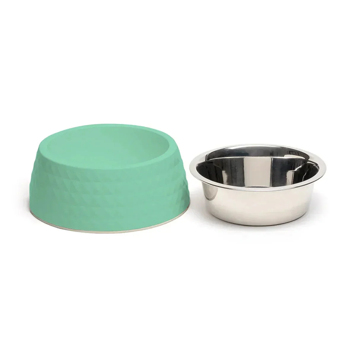 ZL Retro Pyramid Sage Melamine Dog Bowl - Image 4